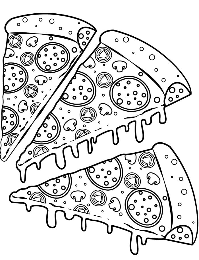Pizza Boyama Sayfaları