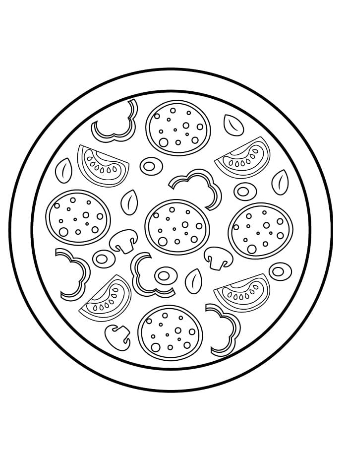 Pizza (6) Boyama Sayfası