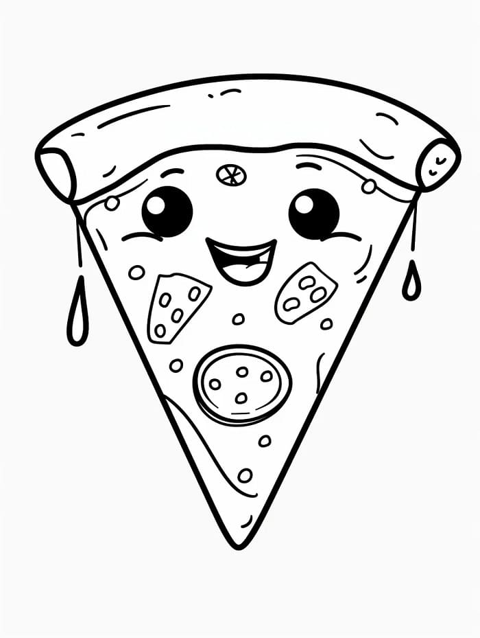 Pizza Ücretsiz Boyama Sayfası