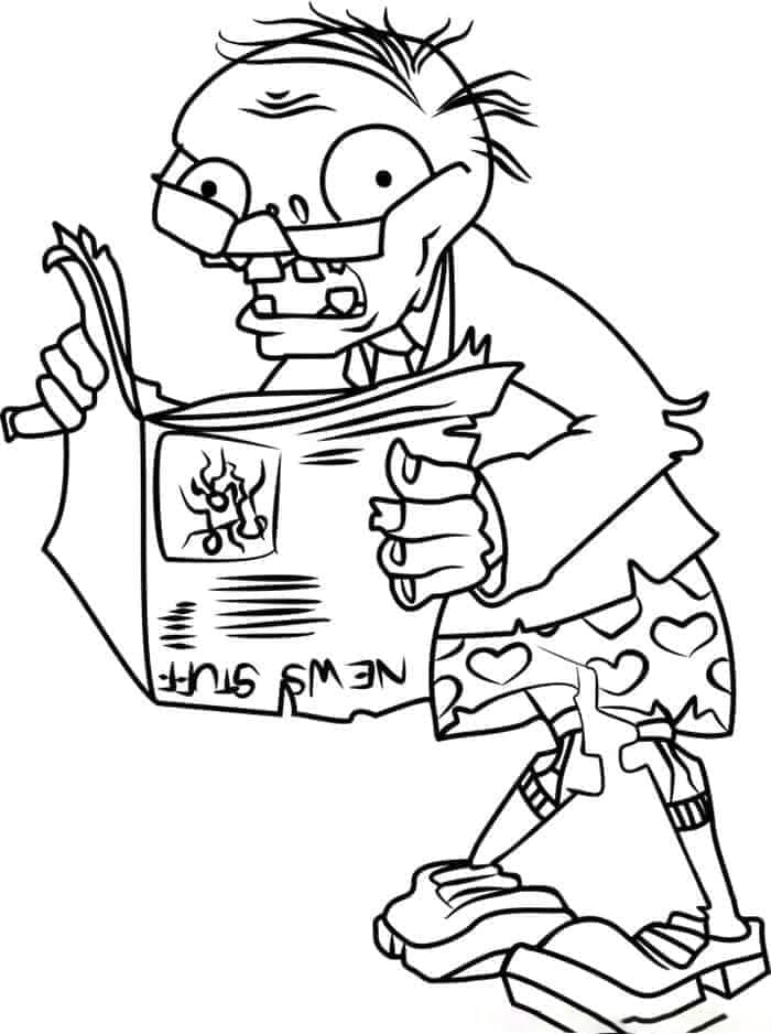 Plants vs Zombies yazdırılabilir Boyama Sayfası