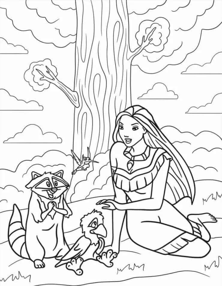 Pocahontas (5) Boyama Sayfası