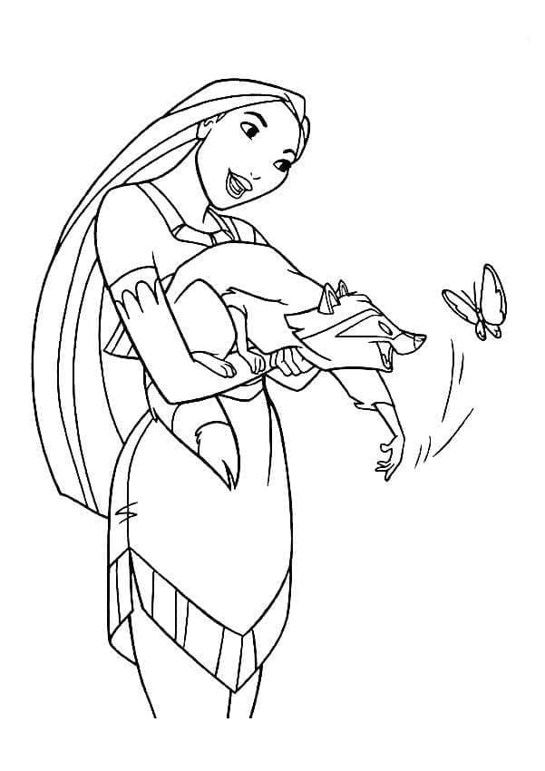 Pocahontas Baskı Boyama Sayfası