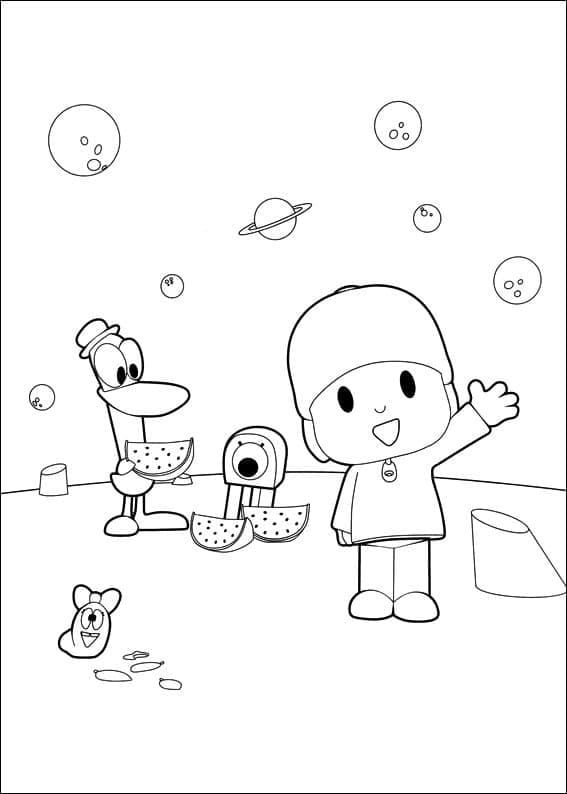 Pocoyo (3) Boyama Sayfası