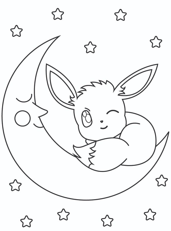 Pokemon Eevee Boyama Sayfası