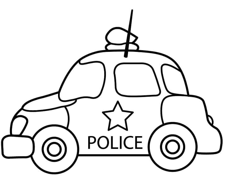 Polis Arabası (1) Boyama Sayfası