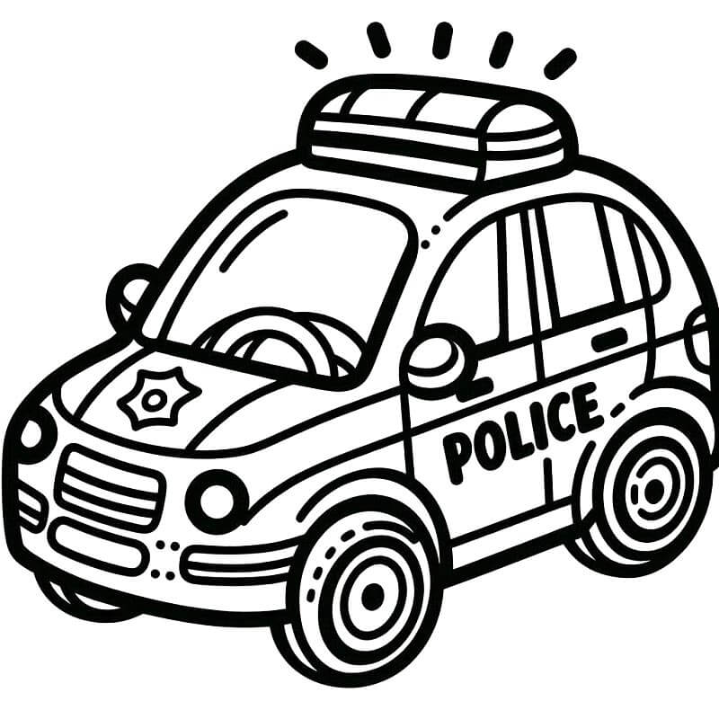 Polis Arabası (10) Boyama Sayfası