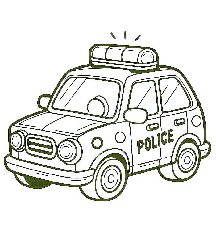 Polis Arabası (11) Boyama Sayfası