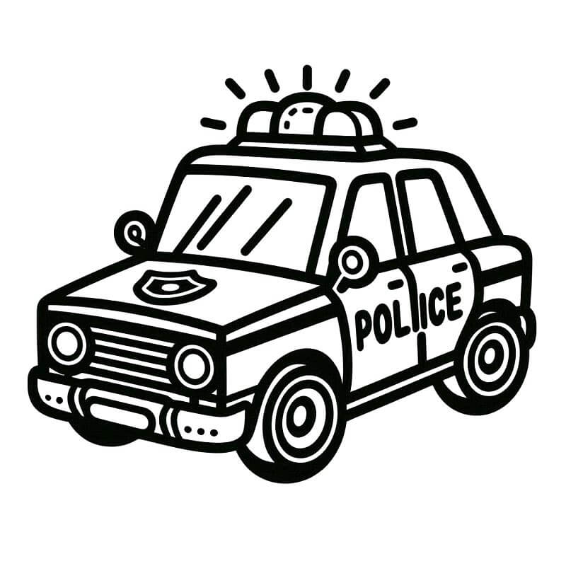 Polis Arabası (13) Boyama Sayfası