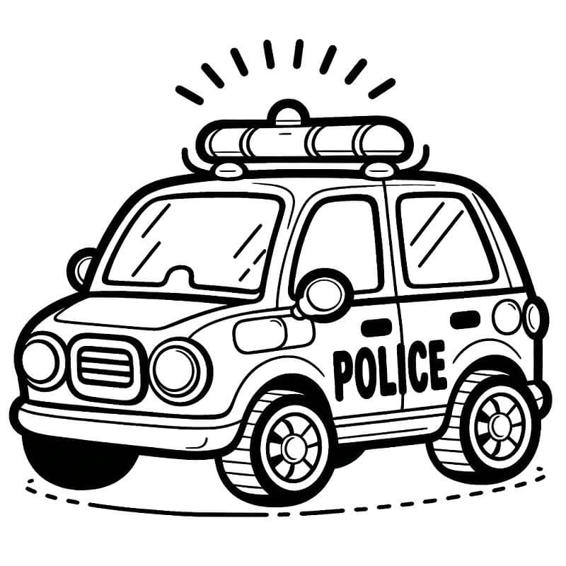 Polis Arabası (17) Boyama Sayfası