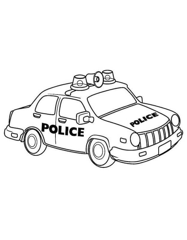 Polis Arabası (4) Boyama Sayfası