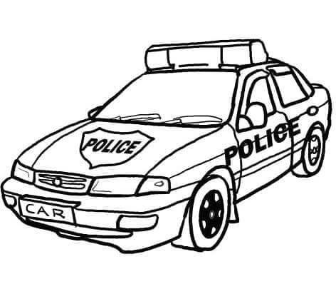Polis Arabası (6) Boyama Sayfası