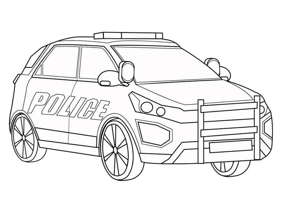 Polis Arabası (7) Boyama Sayfası