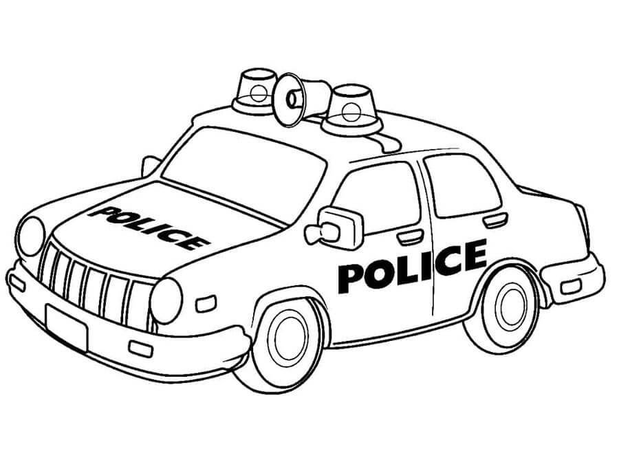 Polis Arabası (9) Boyama Sayfası