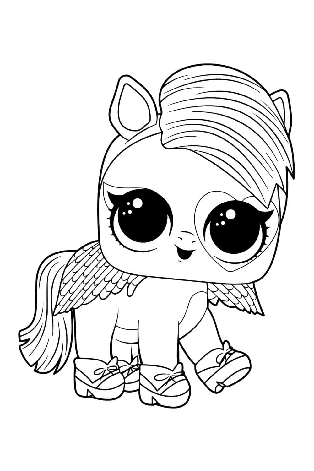 Pony Pretty Girl LOL Pets Boyama Sayfası