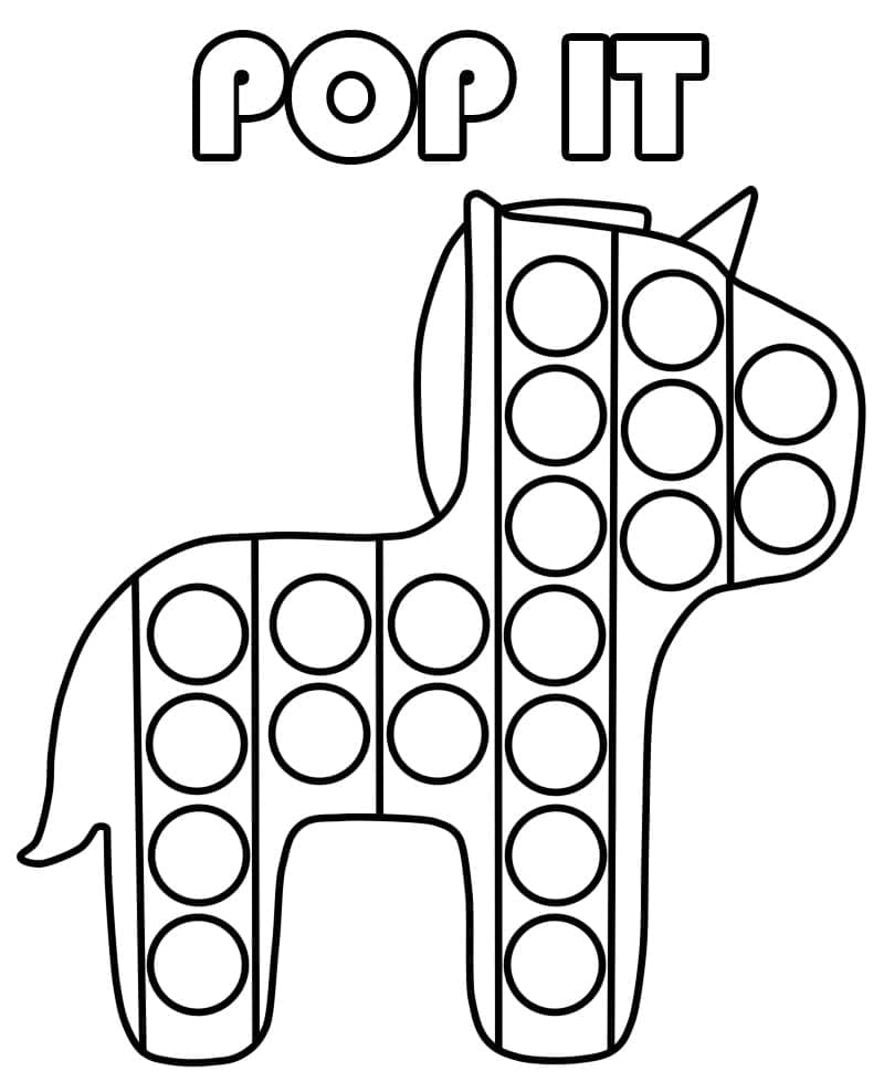 Pop It (10) Boyama Sayfası