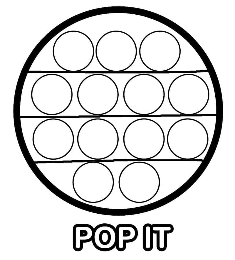 Pop It Boyama Sayfaları