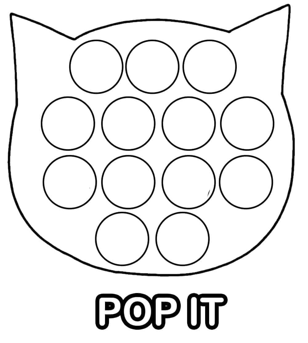 Pop It Çıktı Resmi Boyama Sayfası