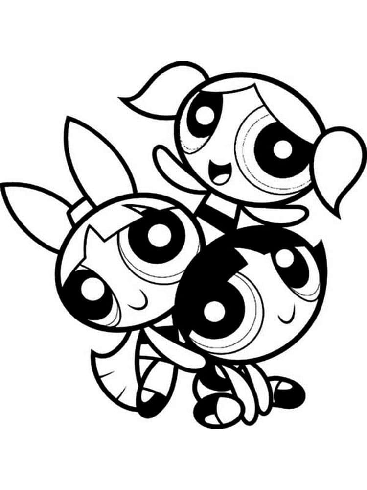 Powerpuff Girls Yazdırmak İçin Boyama Sayfası
