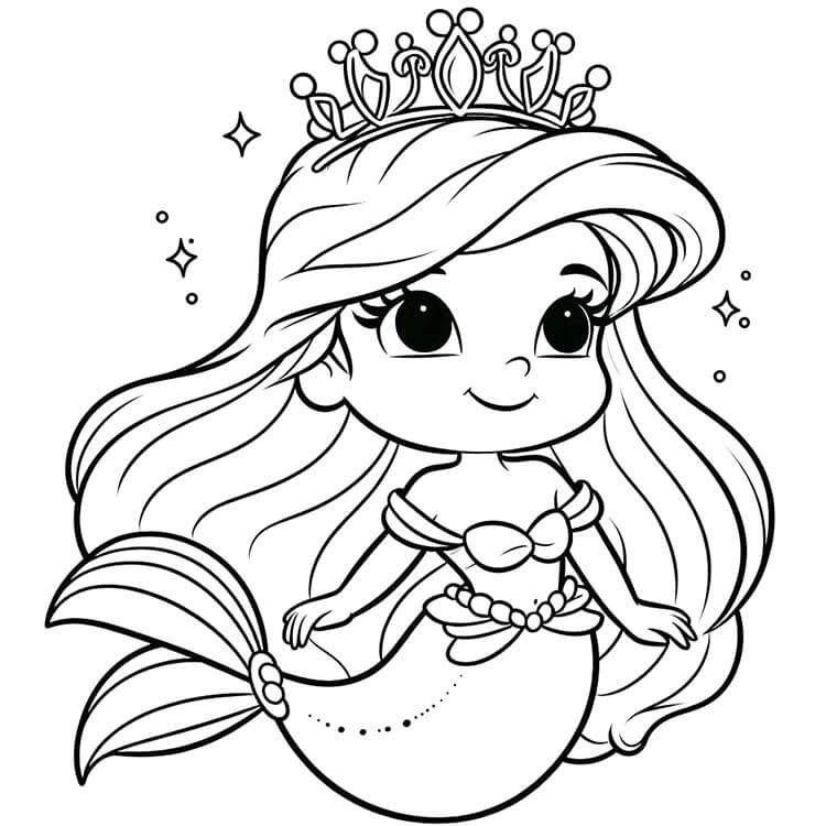 Prenses Ariel (1) Boyama Sayfası