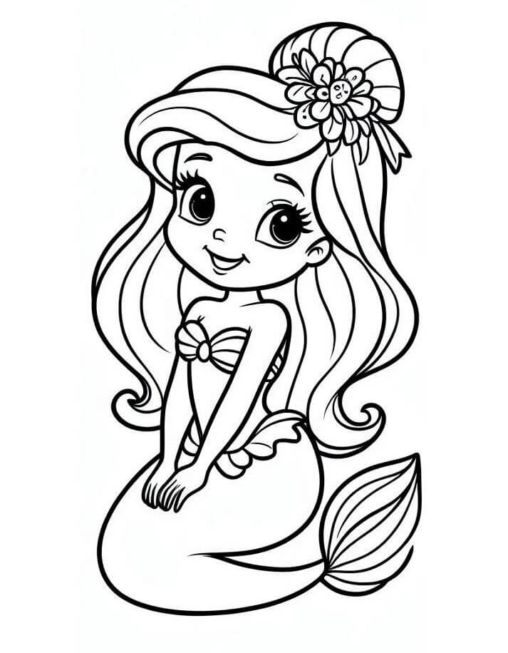 Prenses Ariel (3) Boyama Sayfası
