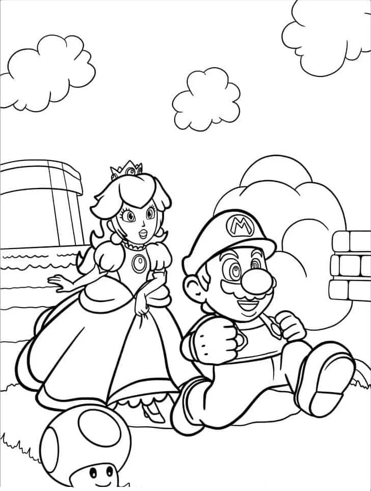 Prenses Peach Resmi Boyama Sayfası