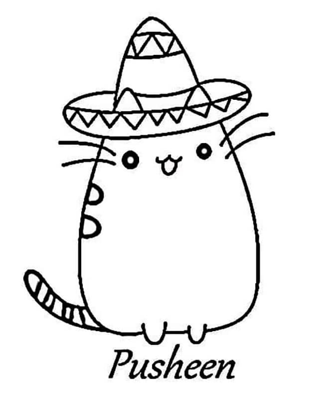 Pusheen (11) Boyama Sayfası