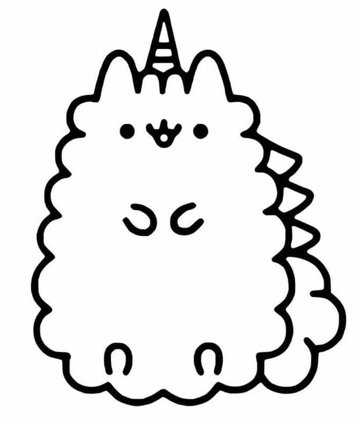 Pusheen (13) Boyama Sayfası