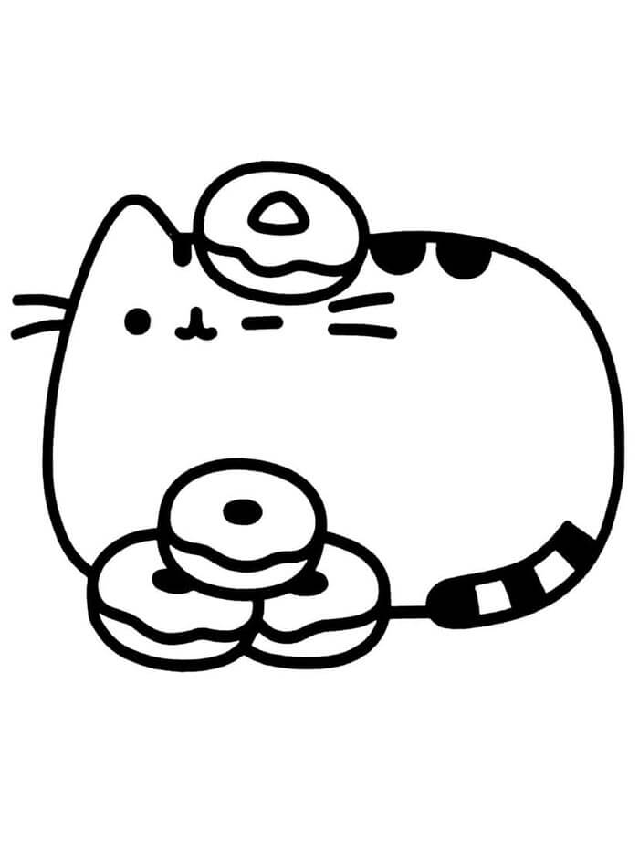 Pusheen (5) Boyama Sayfası