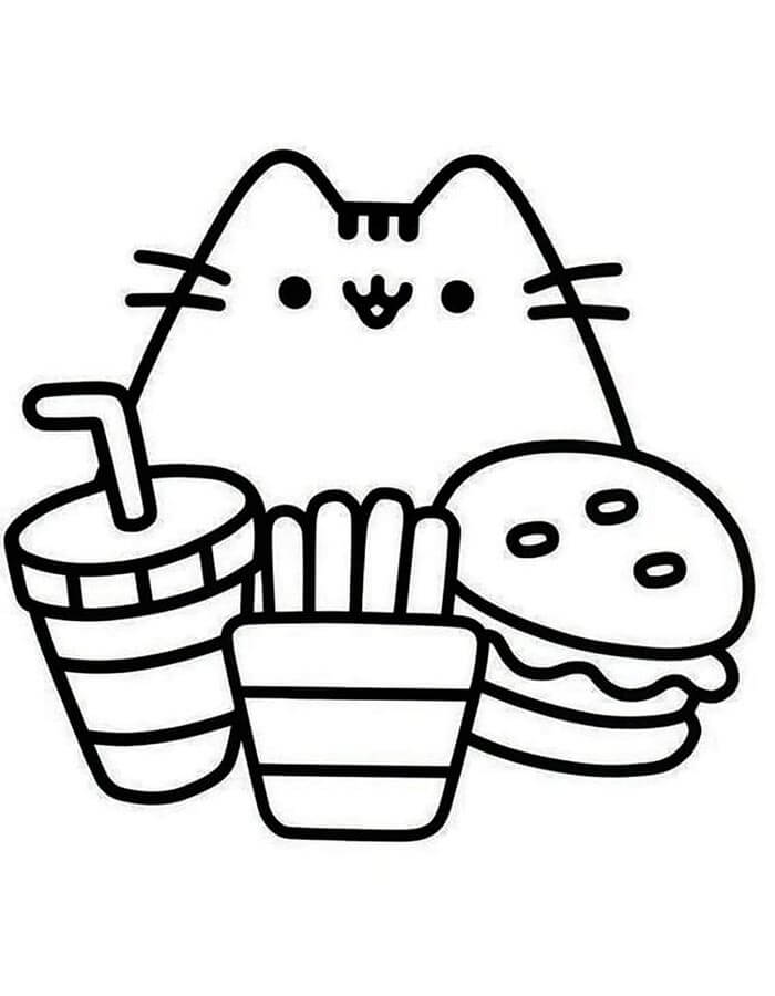 Pusheen (6) Boyama Sayfası