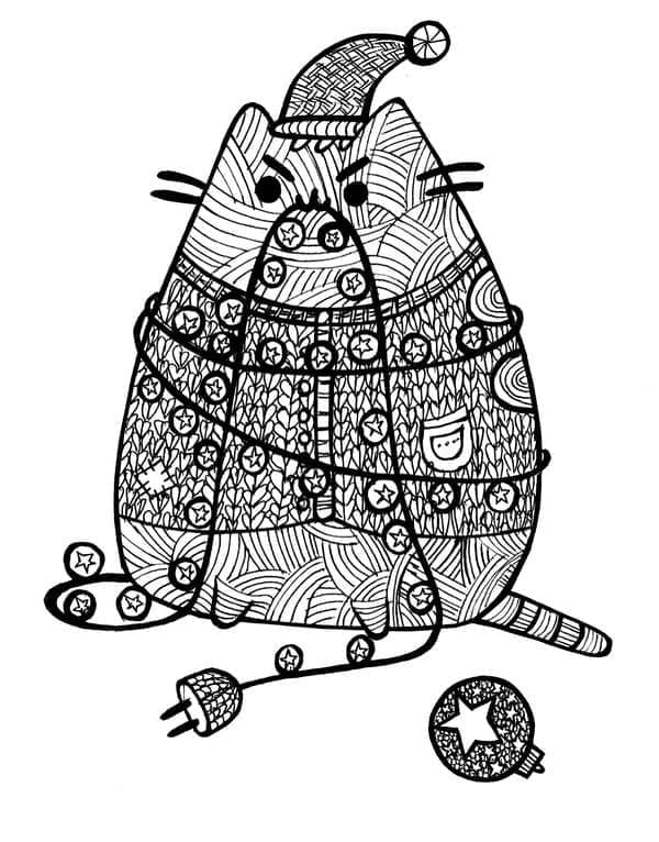 Pusheen yazdır Boyama Sayfası