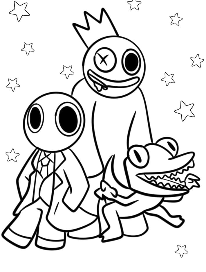 Rainbow Friends Boyama Sayfaları