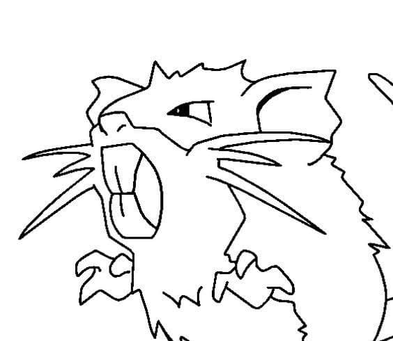 Raticate Pokemon Boyama Sayfası