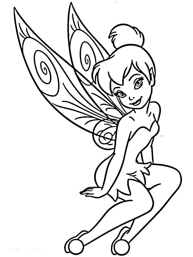 Renklendir Tinkerbell Boyama Sayfası