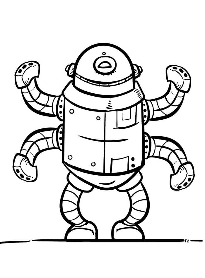 Robot (13) Boyama Sayfası