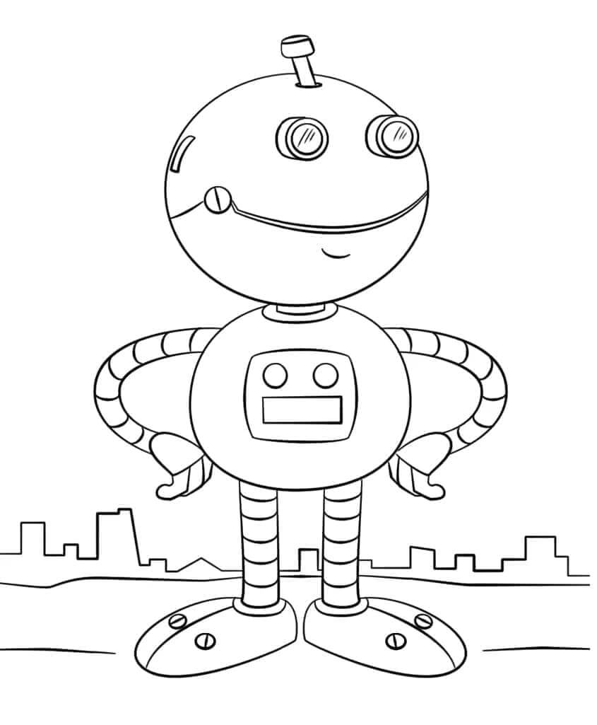 Robot (4) Boyama Sayfası