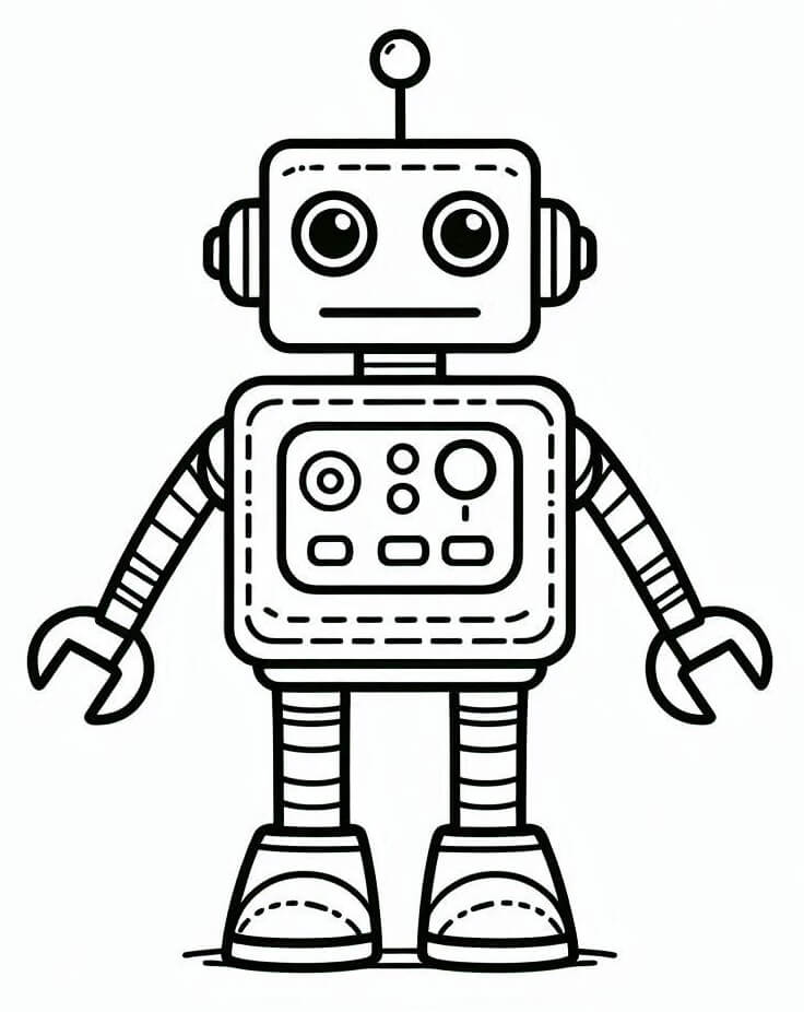 Robot (9) Boyama Sayfası