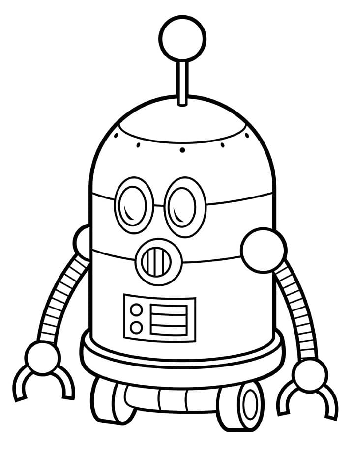 Robot Görseli Boyama Sayfası