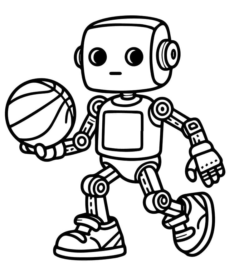 Robot Renklendirme Boyama Sayfası