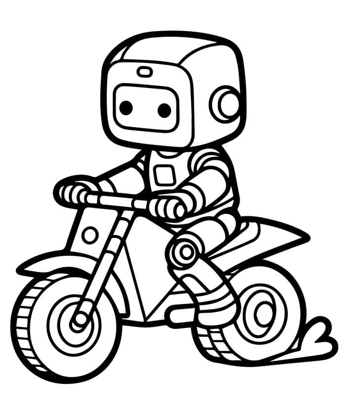 Robot Yazdırılabilir Görsel Boyama Sayfası