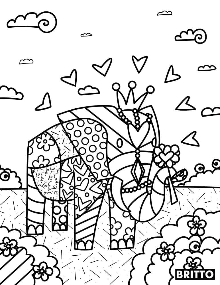 Romero Britto (14) Boyama Sayfası