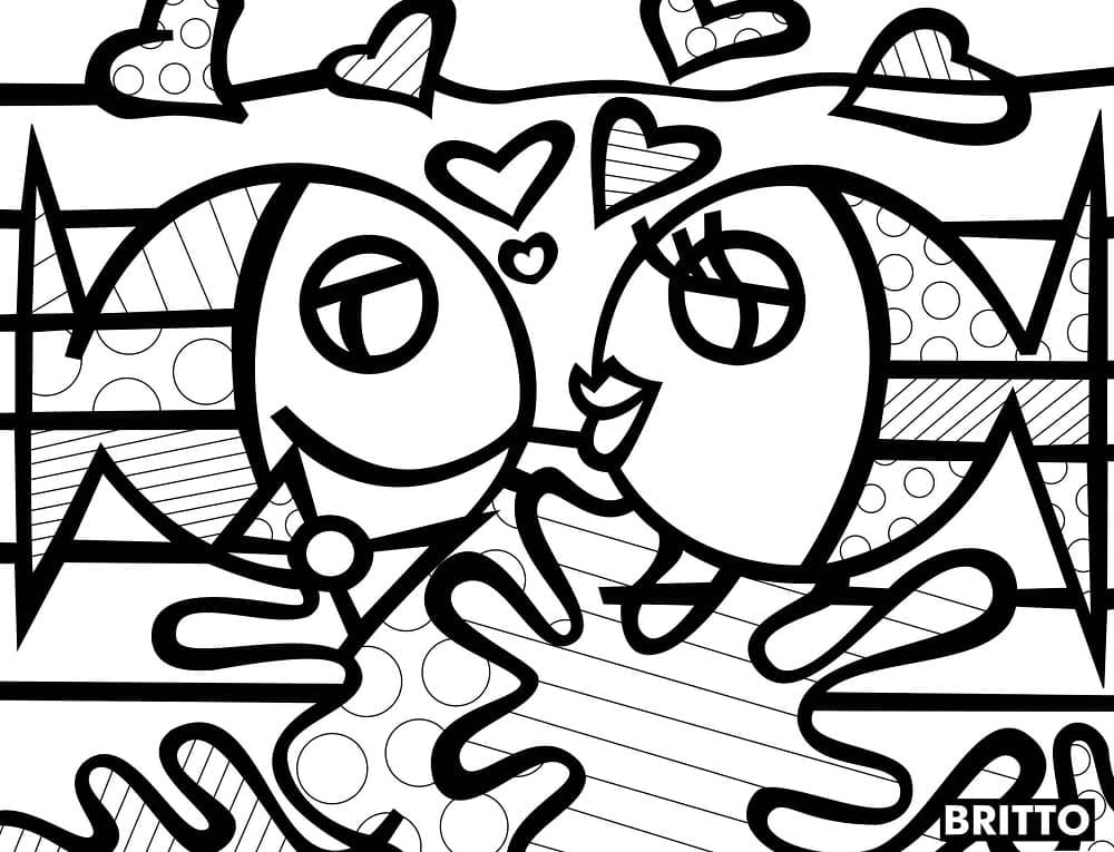 Romero Britto (5) Boyama Sayfası