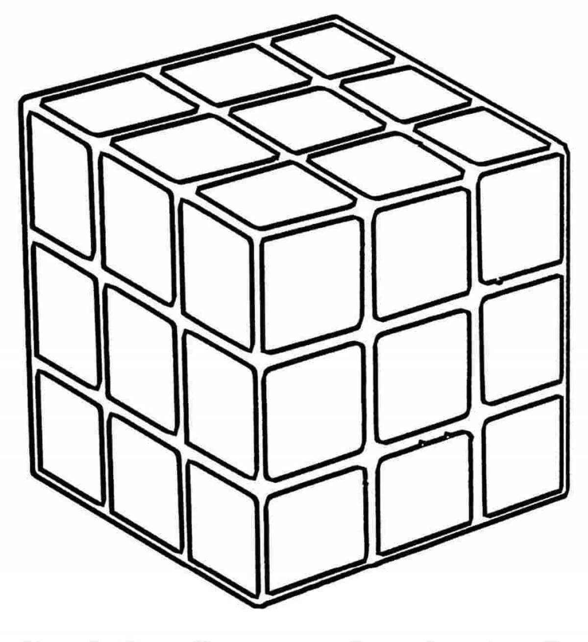 Rubik çocuklar için yazdırılabilir Boyama Sayfası