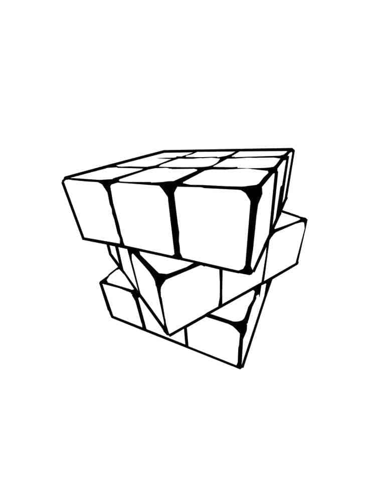 Rubik ücretsiz yazdırılabilir Boyama Sayfası