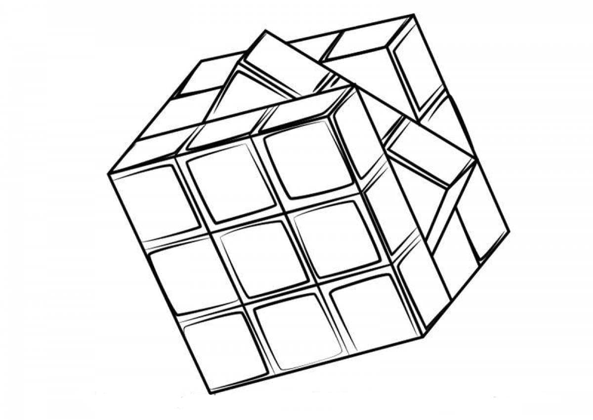 Rubik yazdırılabilir Boyama Sayfası