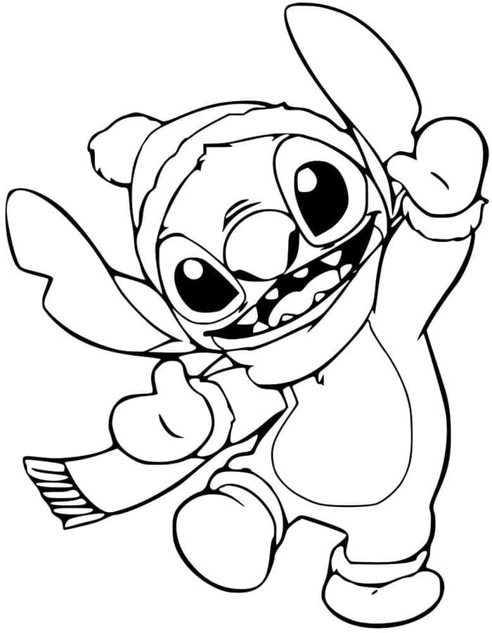 Sevgi dolu Lilo ve Stitch Boyama Sayfası