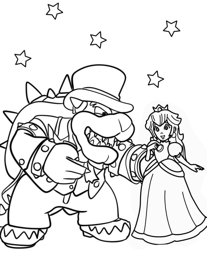 Sevimli Bowser Boyama Sayfası
