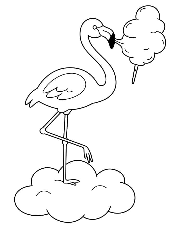 Sevimli Flamingo Boyama Sayfası