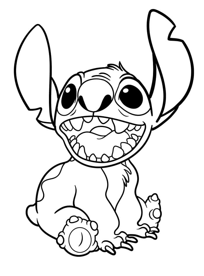 Sevimli Lilo ve Stitch Boyama Sayfası