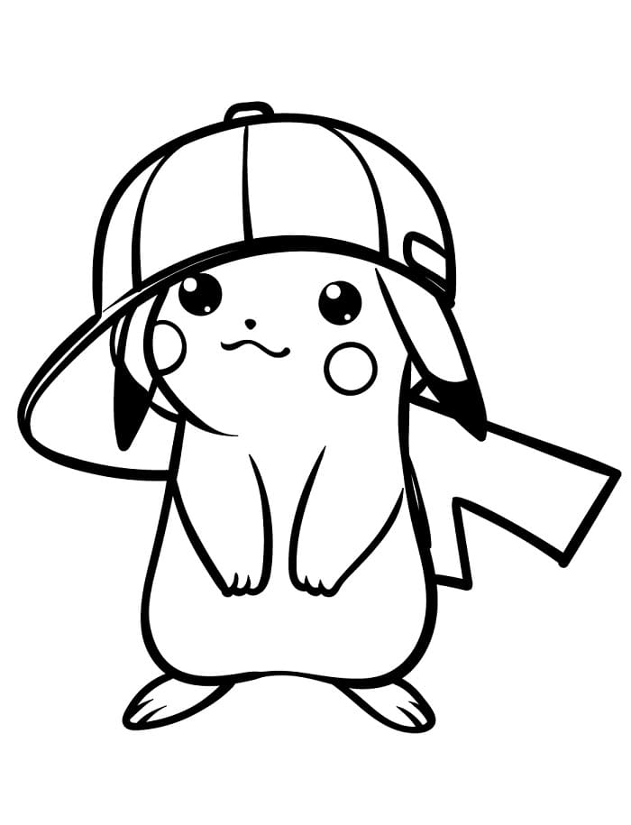 Sevimli Pikachu Boyama Sayfası