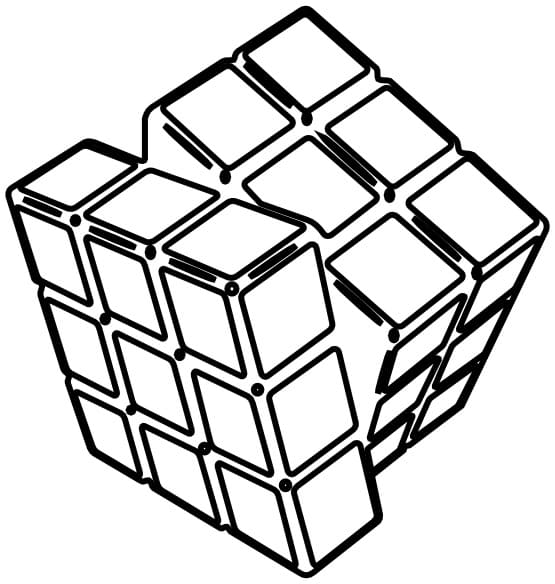 Sevimli Rubik Boyama Sayfası